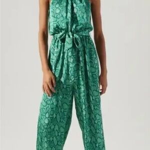 Sugar lips Green snake jumpsuit L